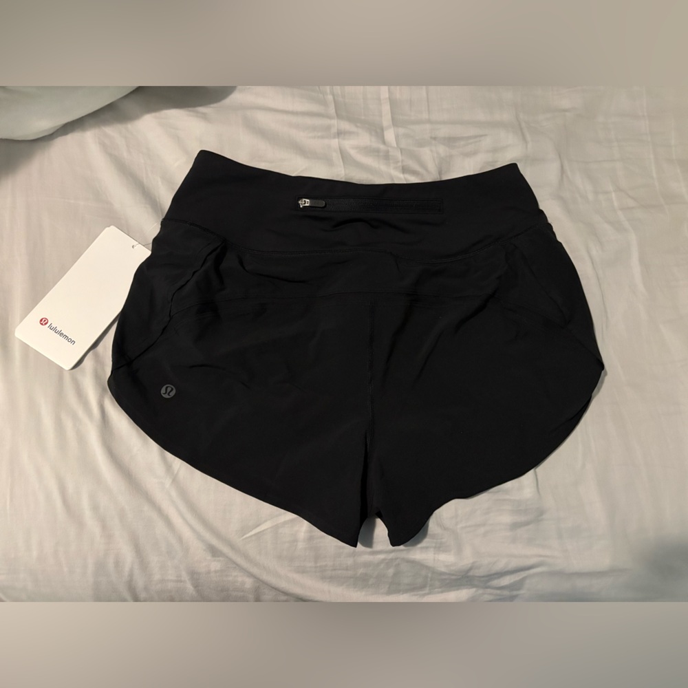 Lululemon Black Speed Up HR Mesh 2.5 Shorts